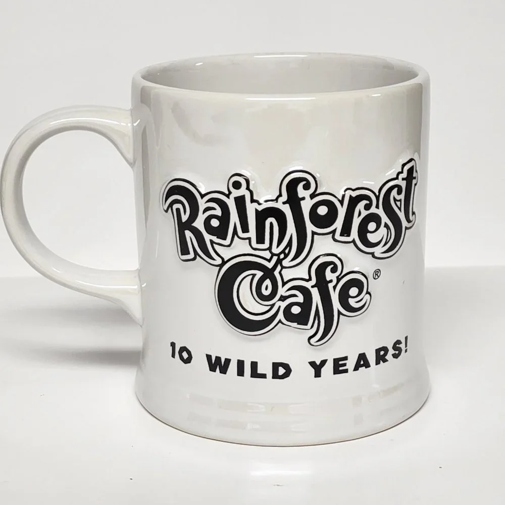 Rainforest Cafe Mug Orlando 10 Years - A Wild Place to Shop and Eat Ex Cond